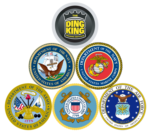 Ding king military badges.