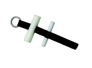 A plastic tube for paintless dent repair with a white handle.