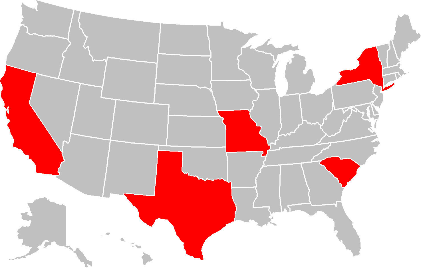 A map of the United States showing PDR Training Locations highlighted in red.