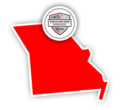 The red and white state of Missouri.